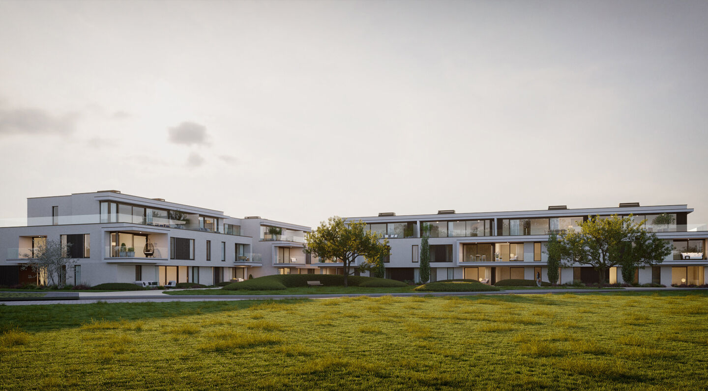 Maak kennis met woonproject Vinkenhof!

Een hoogstaand woonproject bestaande uit 40 energiezuinige appartementen op een boogscheut van het centrum van Alken.
Gelegen in een klassevolle en residentiële buurt, ingeplant rond een groen parkje.
Troeven: cent